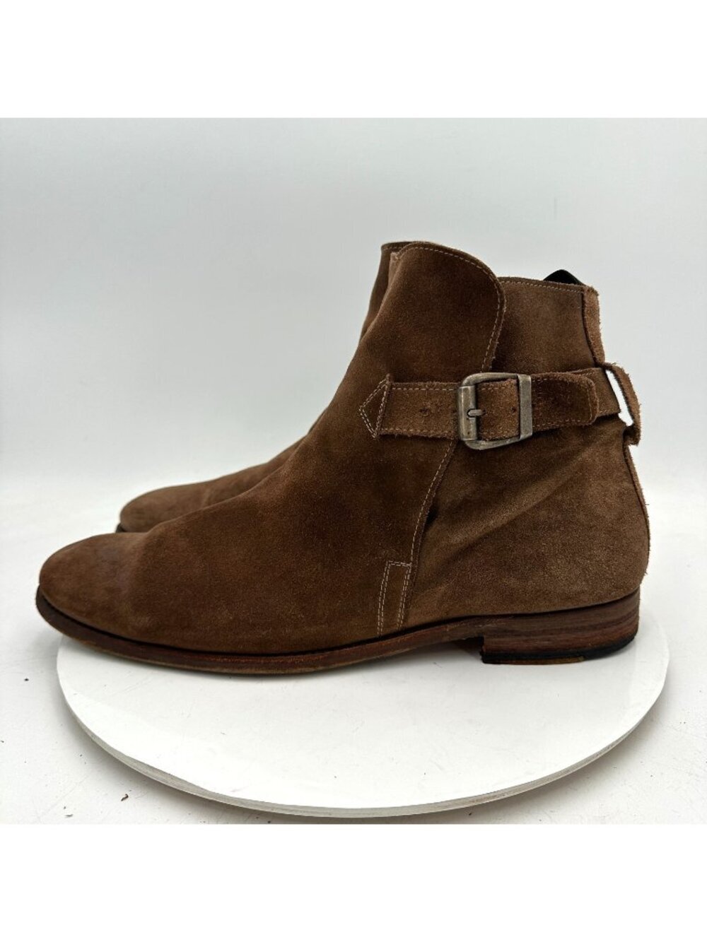 Cordwainer Dorking Men Size EU 46 US 13 Brown Suede Buckle Ankle Boot